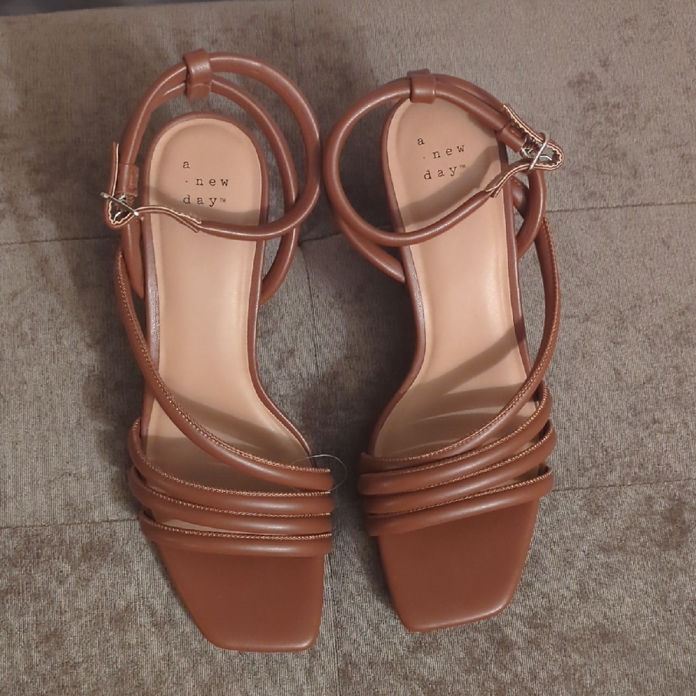 A New Day Brown Strappy Sandals